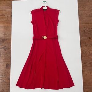 Red Lauren Ralph Lauren midi dress